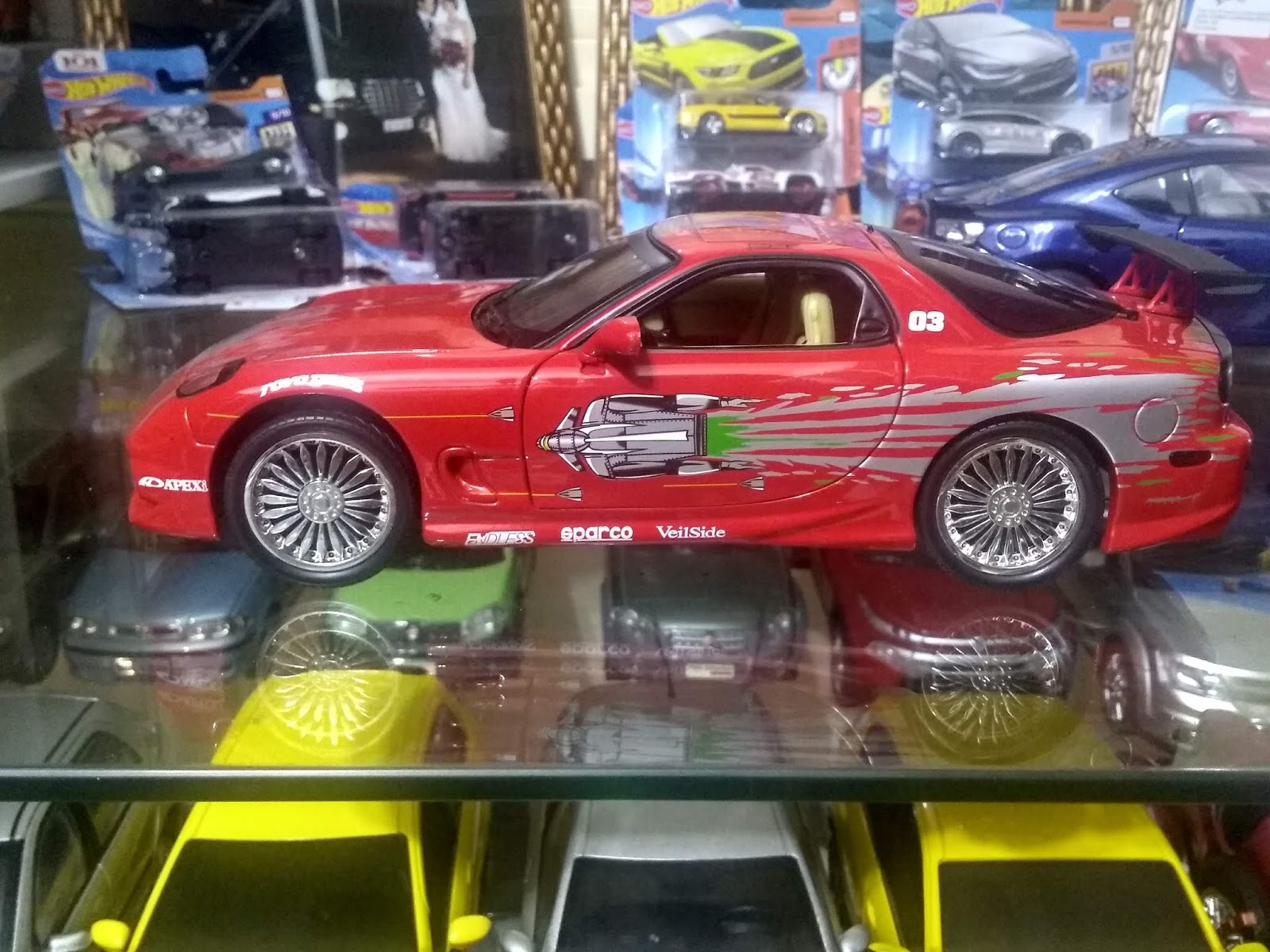 Garagem do Paulo Sípoli: Mazda RX-7 Dominic Toretto 1/18 - Fast Furious