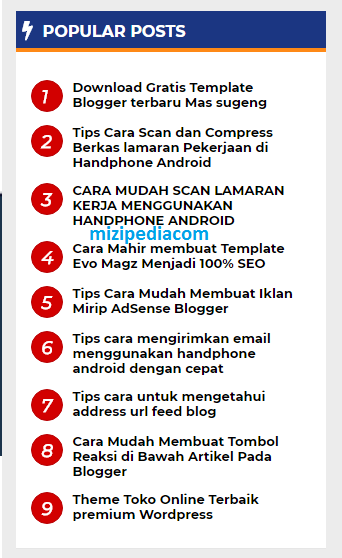 Cara Memasang Widget Popular Post untuk Blogger Cara Memasang Widget Popular Post untuk Blogger