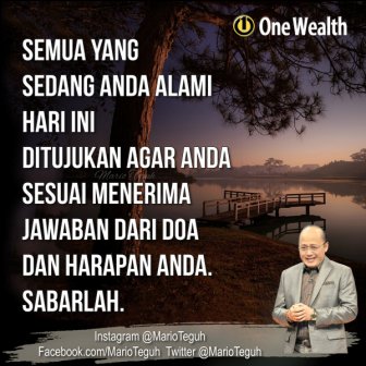 Kata Kata Bijak Mario Teguh Tentang Kesabaran - indoquotes.com