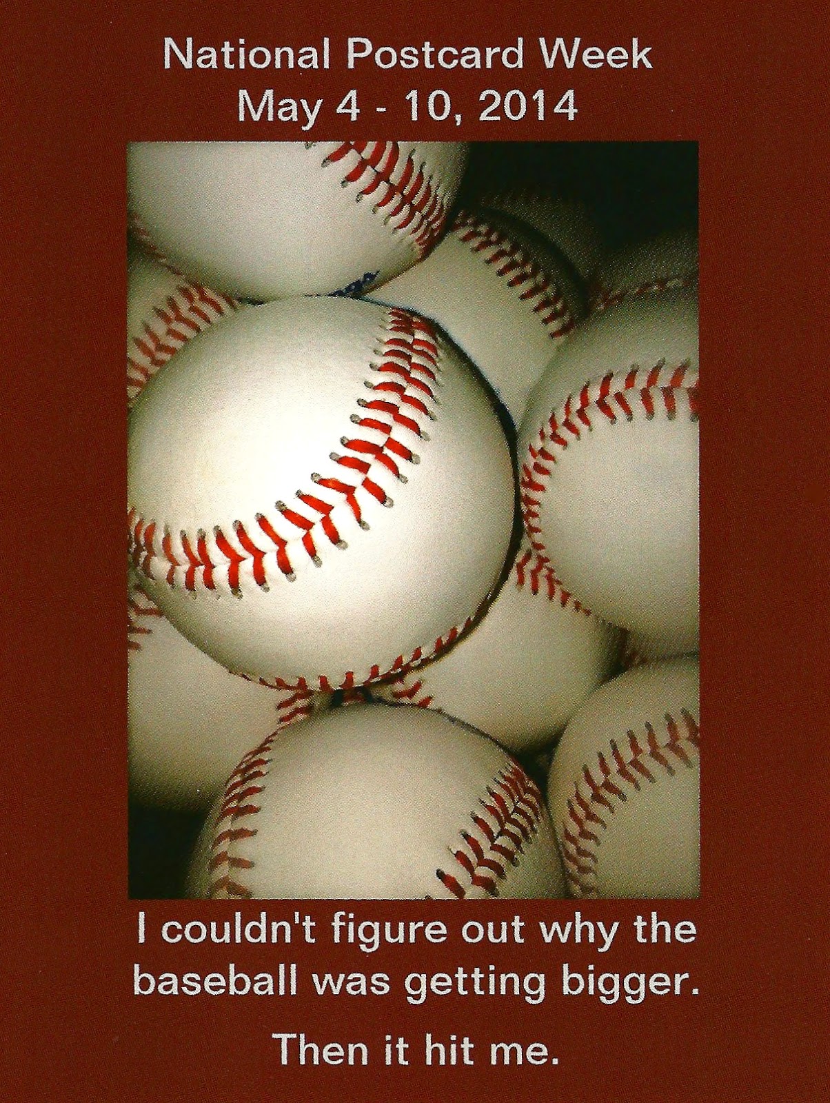 My Favorite Postcards A Baseball Pun Card for National Postcard Week