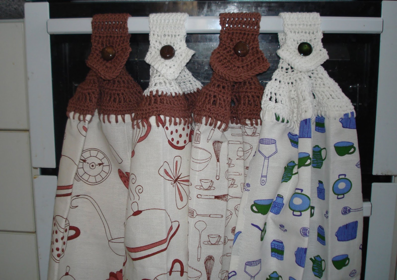 Lorraine Lives Here Crochet Tea towel tops