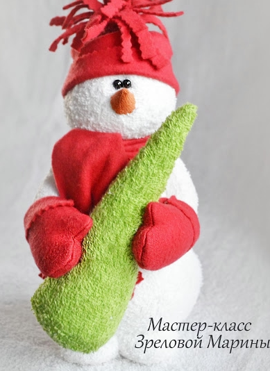 Haz lindos muñecos de nieve para esta navidad usando toallas