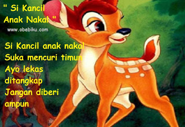 Lirik Lagu Anak Anak Si Kancil Nakal Obebiku