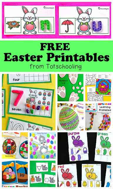 Free Easter Playdough Mats - Lemon and Kiwi Designs