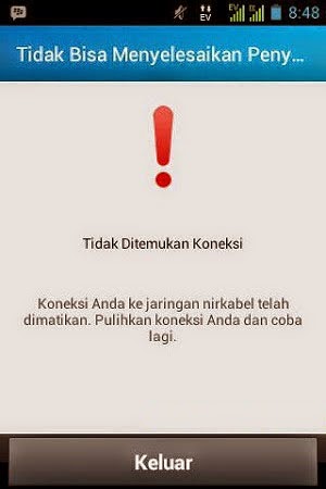 Bagaimana cara untuk mengatasi Tidak Ditemukan Koneksi "pada BBM-Android Triks" Tidak Ditemukan Koneksi "pada BBM-Android