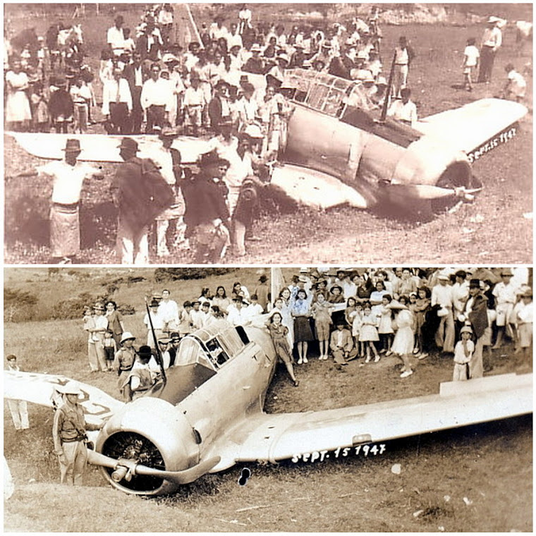 Vultee BT-13 "Valiant" En la Finca La Esneda de Ricardo Ossa Ossa. Restrepo Valle Colombia 1945.