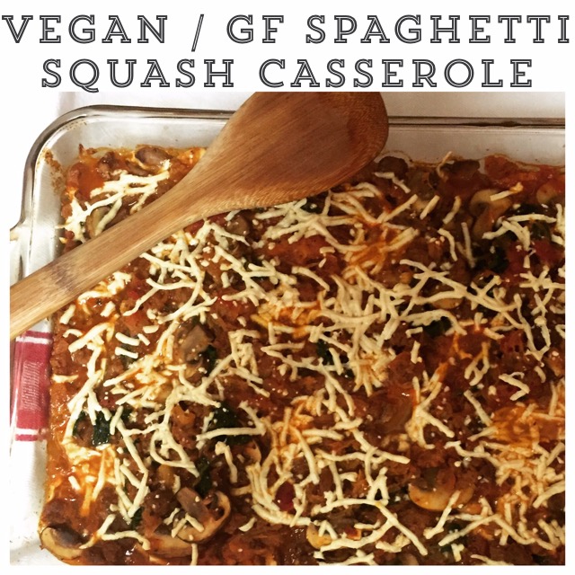 AllThingsMelissaAnn Spaghetti Squash Casserole Vegan / Gluten Free