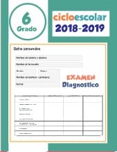 Examen de diagnostico Sexto grado 2018-2019 Examen de diagnostico Sexto grado 2018-2019