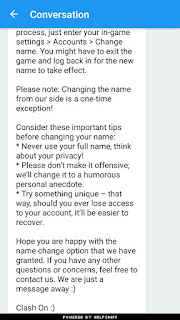how to change clash of clan id name in bangla