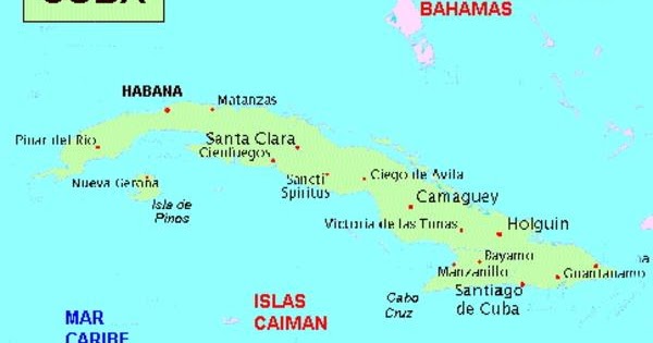 Patria y Unidad: Un poco de geografía. Mapa de Cuba