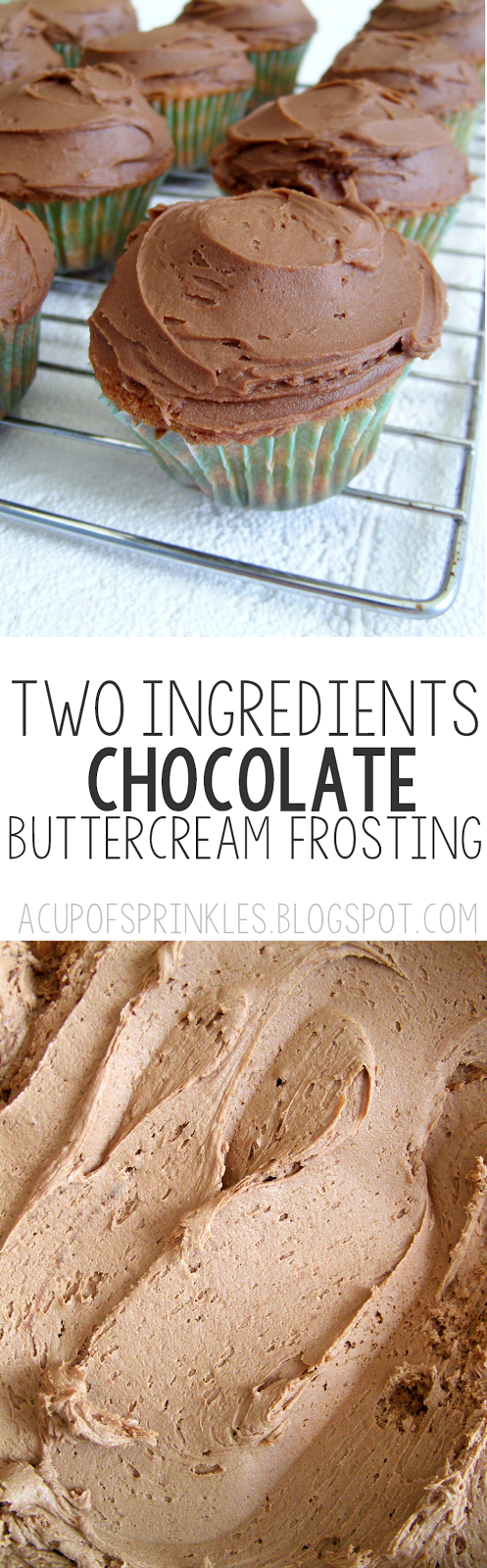 Two Ingredients Chocolate Buttercream Frosting chocolate buttercream with only 2 ingredients