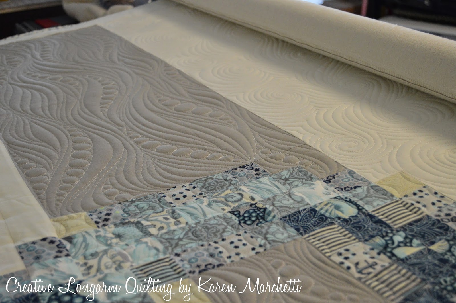 Creative Longarm Quilting by Karen Marchetti Lorraine's Anchors Aweigh