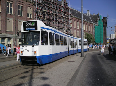 tram em Amsterdã
