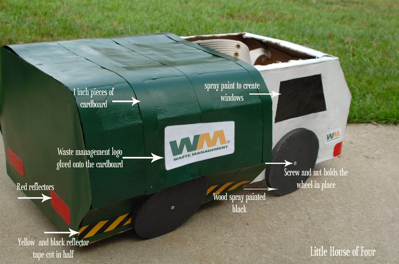 How to Make a DIY Trash Truck Costume Little House of Four Creating a beautiful home, one