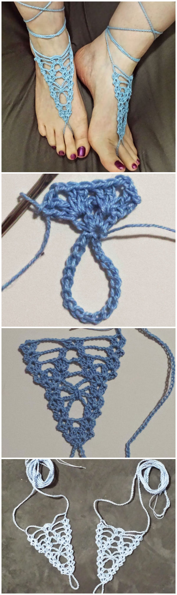 Arachnid Barefoot Sandals Free Crochet Pattern