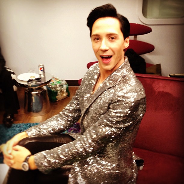 Binky's Johnny Weir Blog Archive: A Super-Sparkly Silver-Sequined ...