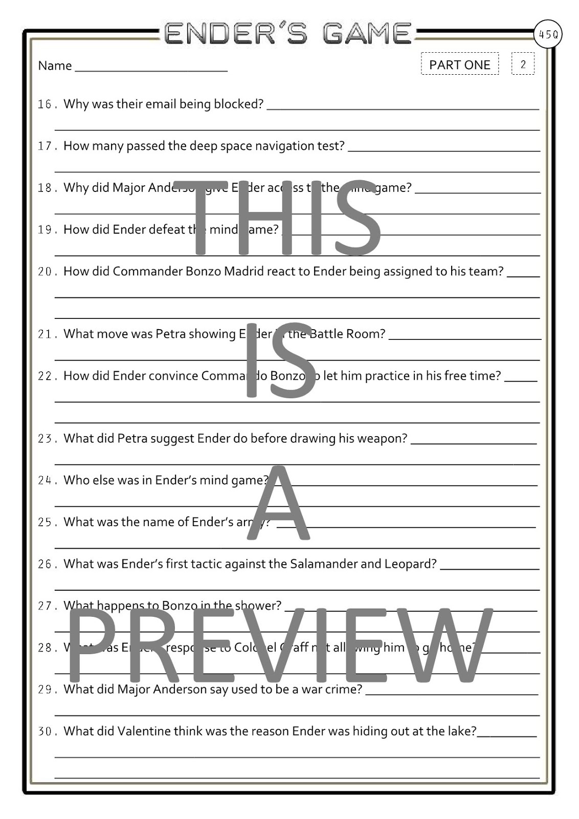 Ender s Game Movie Guide Activities Answer Keys Included Movie ender-s-game-movie-guide-activities-answer-keys-included-movie