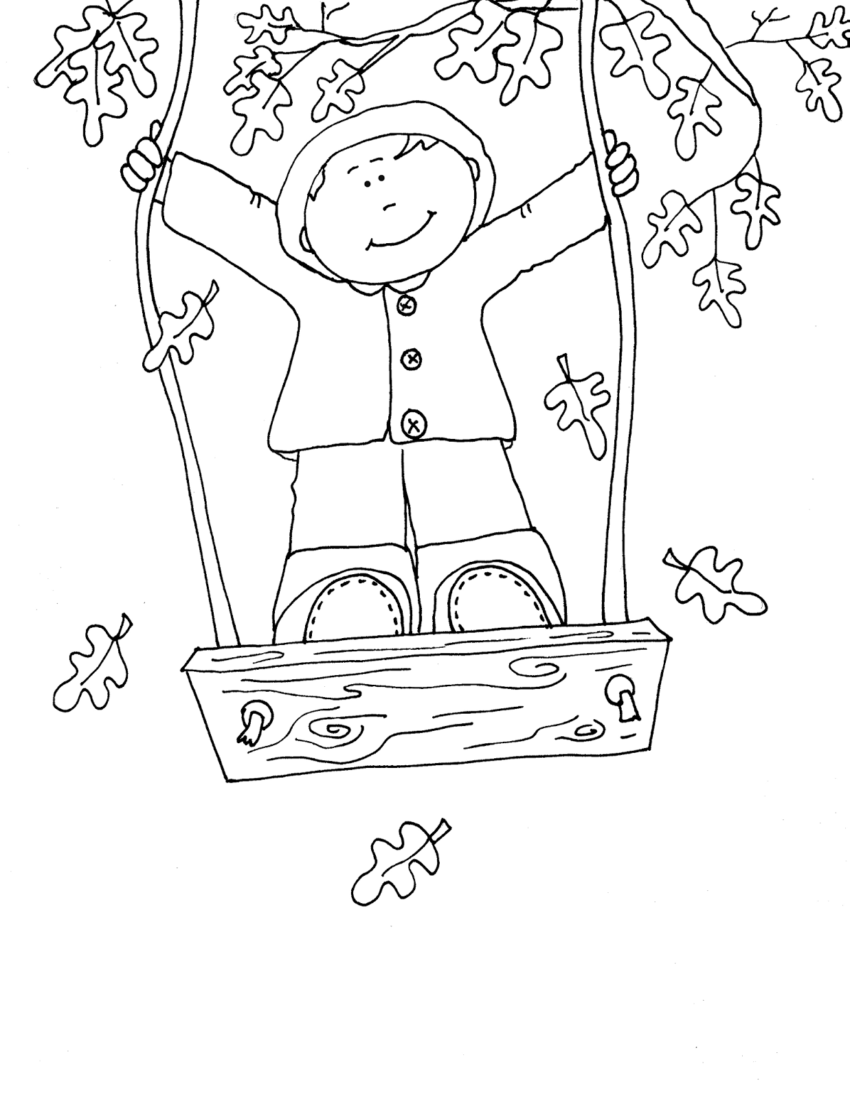 Free Dearie Dolls Digi Stamps: Autumn Swing Boy