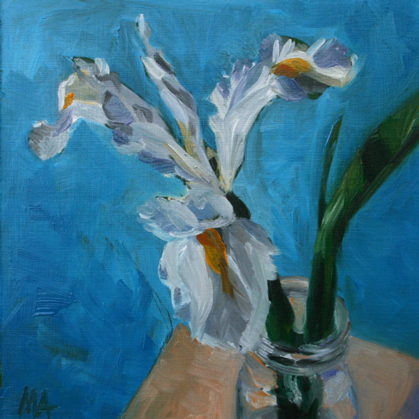 artinko White oil painting