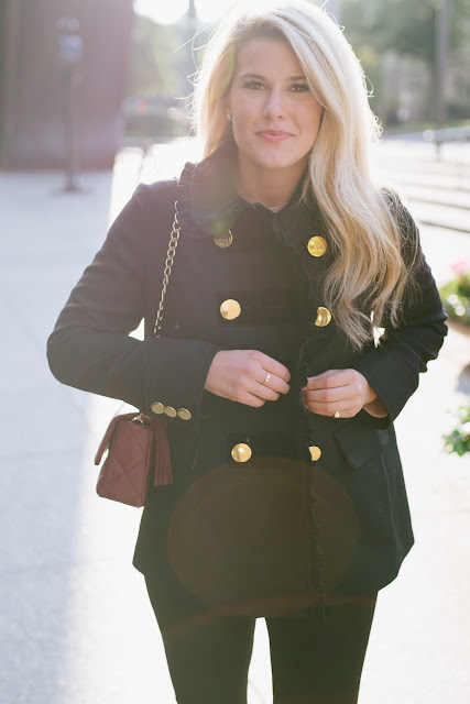 kate spade wool and velvet ruffle coat