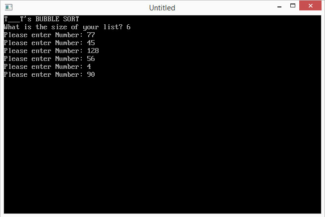 Teochew Thunder: Web Tutorial: QBasic Bubble Sort Animation