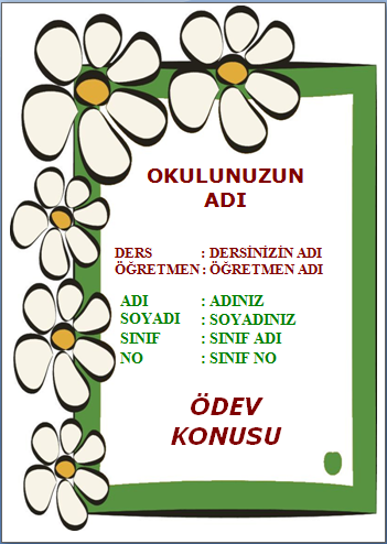 PROJE PERFORMANS ÖDEV KAPAKLARI | Matematik Canavarı