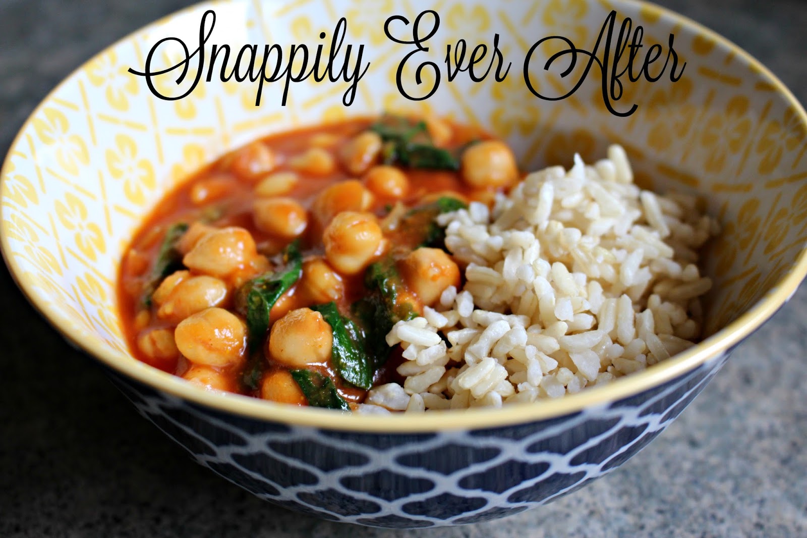 Snappily Ever After: Curried Chickpeas with Spinach