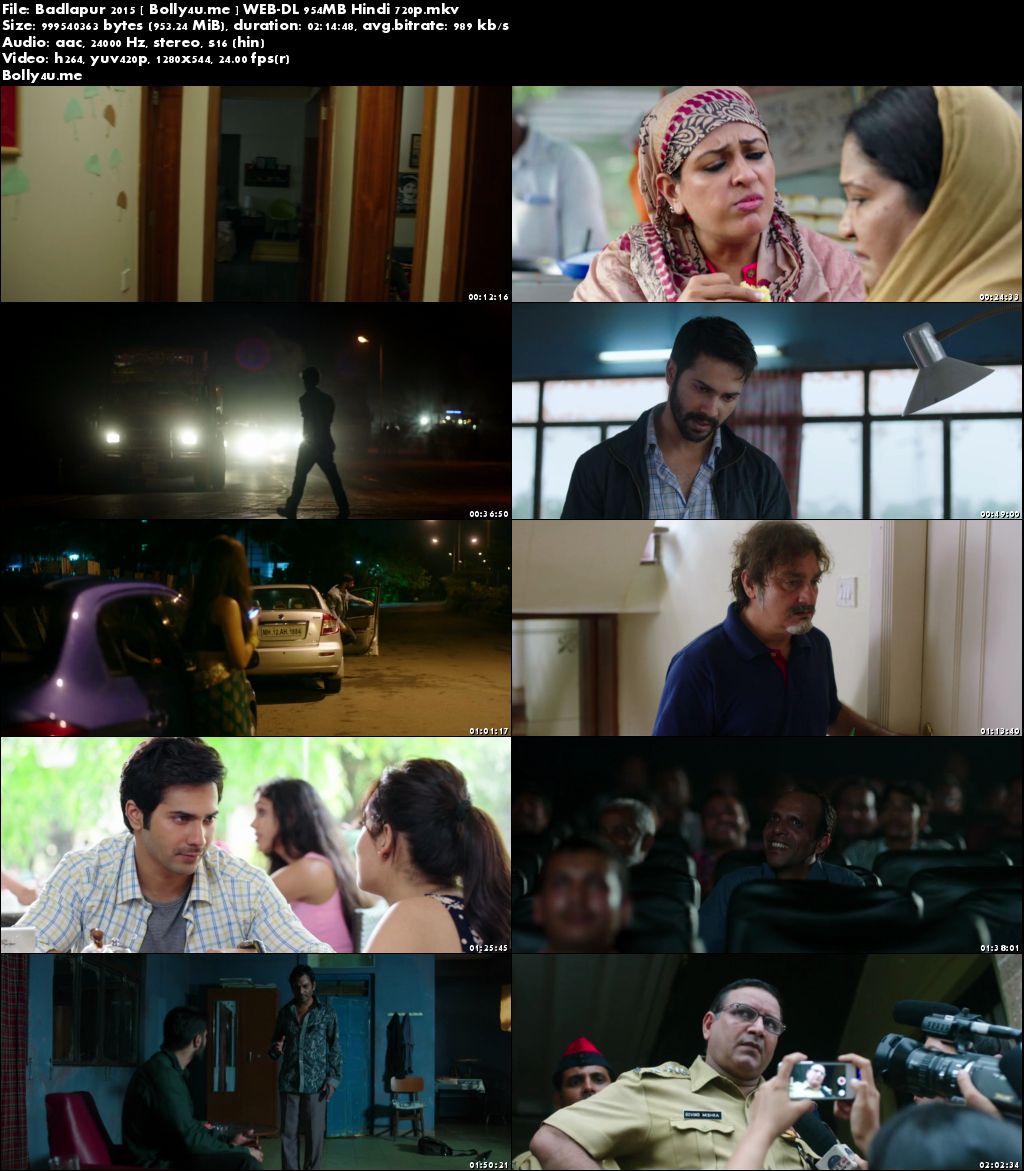 Badlapur 2015 WEB-DL 400MB Full Hindi Movie Download 480p