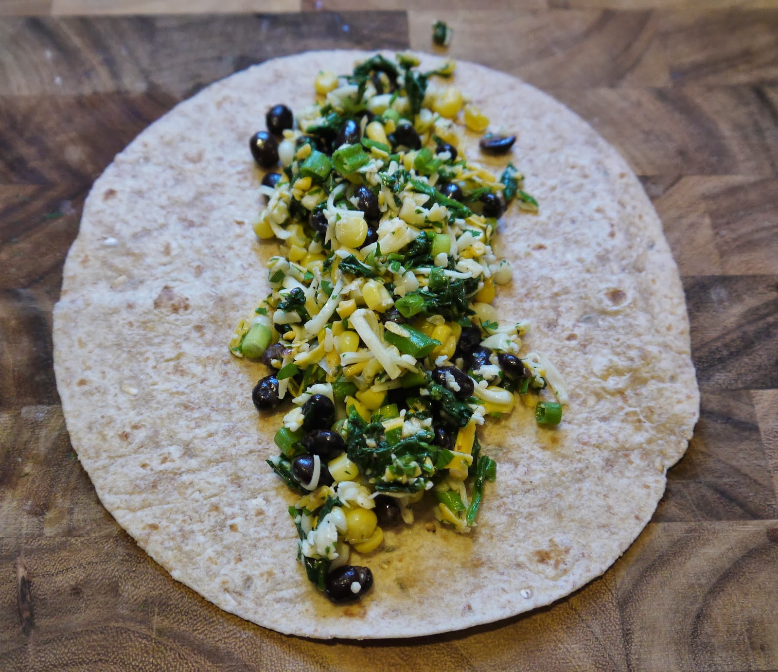 Carpe Furca Black Bean, Corn and Spinach Enchiladas