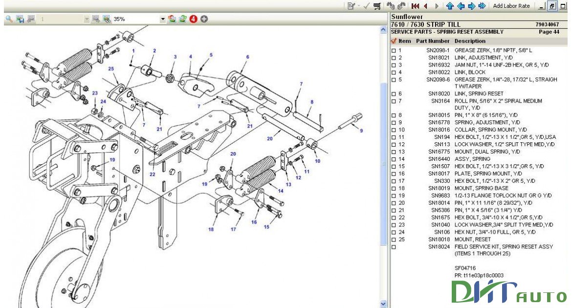 SUNFLOWER NORTH AMERICA ELECTRONIC SPARE PARTS CATALOGUE UPDATE 10.2015