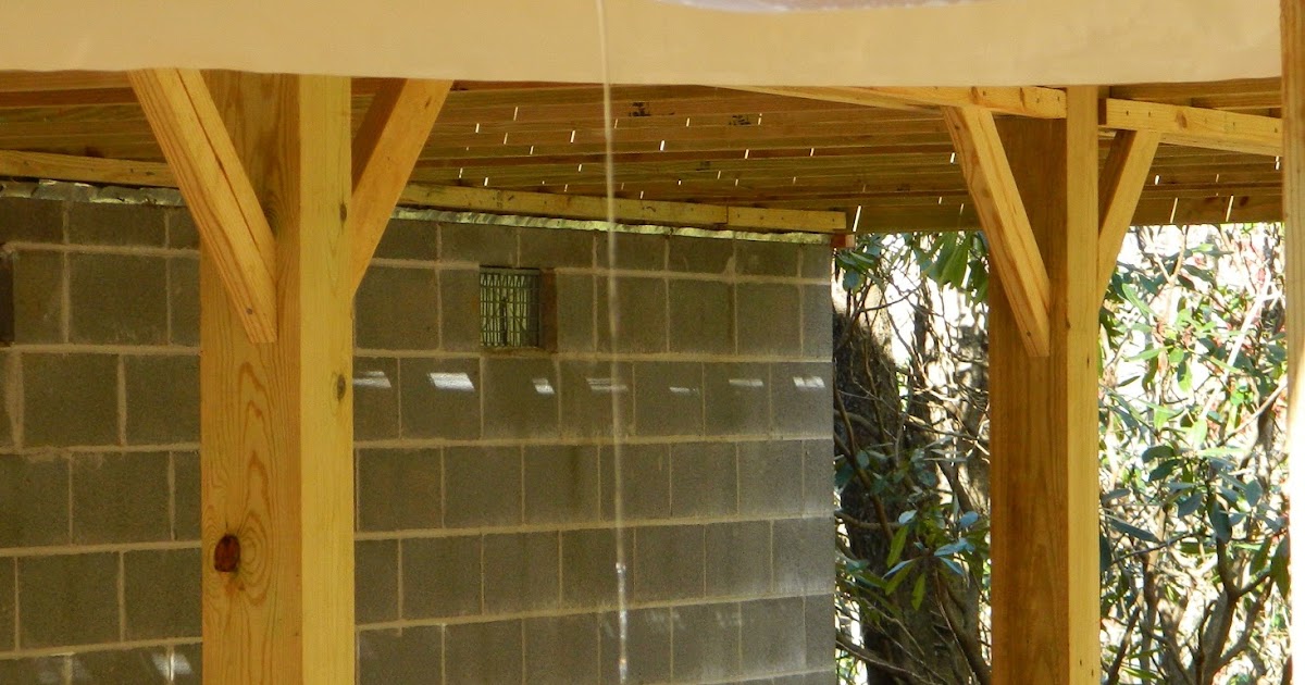 Lise's Log Cabin Life: Building a "Rain Shield" Under the Deck