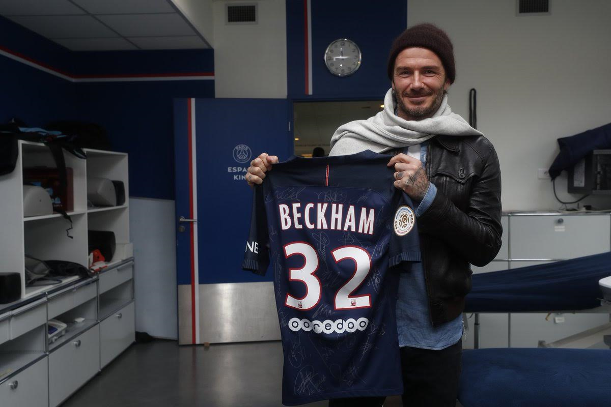 David Beckham returns to former club, PSG (photos)