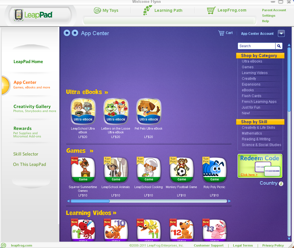 leapPad Owners SA How to buy games from the app center