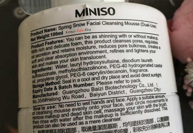 Miniso Spring Snow Facial Cleansing Mousse