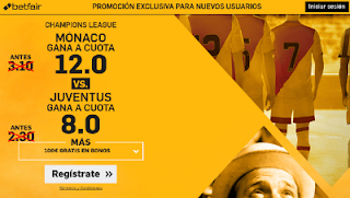 betfair Monaco vs Juventus supercuota 12 o 8 champions 3 mayo betfair Monaco vs Juventus supercuota 12 o 8 champions 3 mayo