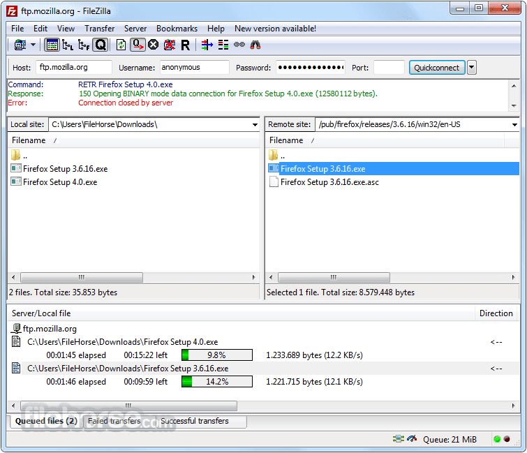 Filezilla client download old version teamviewer icono