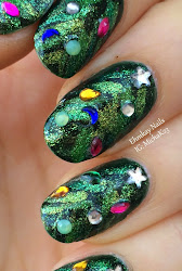 3d christmas tree nail nails