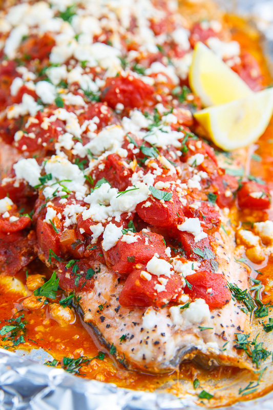 Salmon in a Tomato and Feta Sauce (aka Salmon Saganaki) Salmon in a Tomato and Feta Sauce (aka Salmon Saganaki)