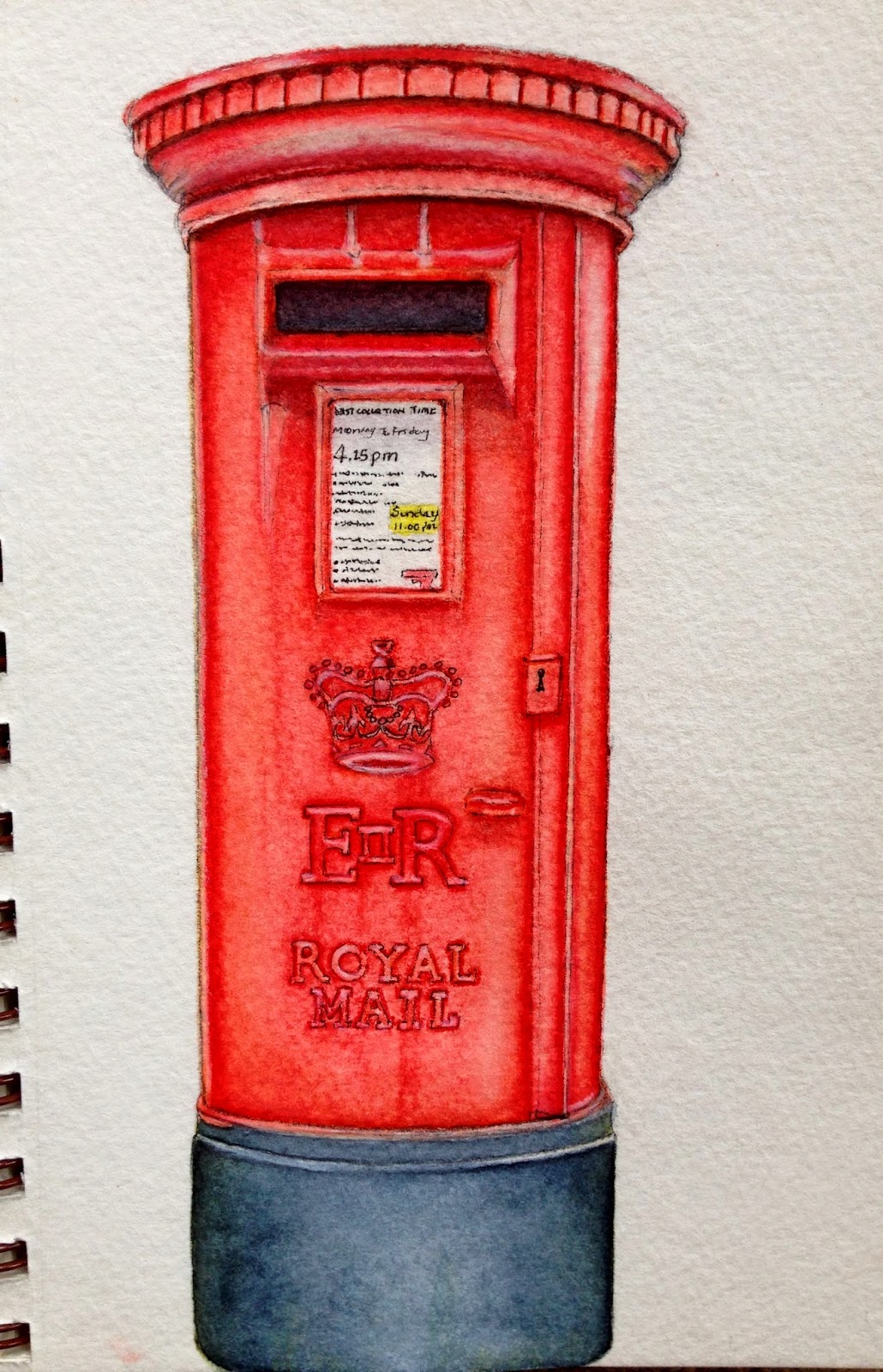Artful Evidence: Sketch - UK Post Box