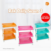 Dusdusan Rak Daily Susun 3 (Set of 18) ANDHIMIND