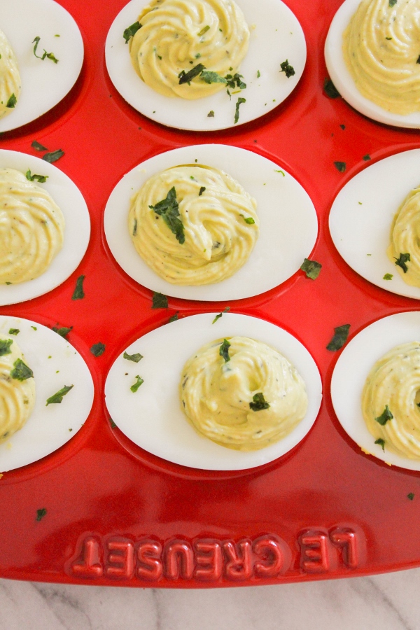 Pesto Deviled Eggs