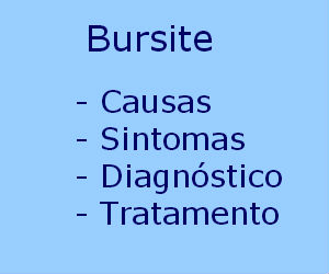 Bursite causas sintomas diagnóstico tratamento