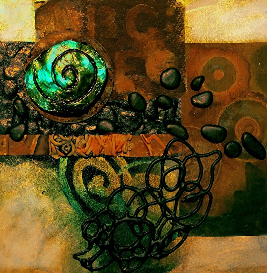 CAROL NELSON FINE ART BLOG Abstract Mixed Media FINE ART PRINT “Texture Sampler” by Colorado