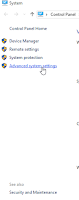 Advance sistem setting