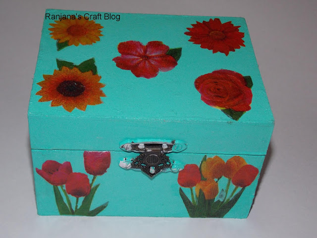Decoupage with paper napkin Decoupage with paper napkin