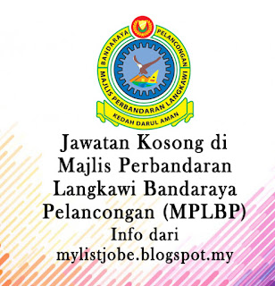 Jawatan Kosong Terkini di Majlis Perbandaran Langkawi Bandaraya Pelancongan (MPLBP) 