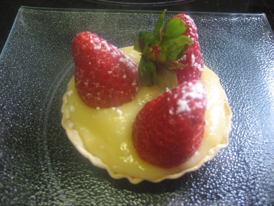 Tarta de fresas con lemond curd