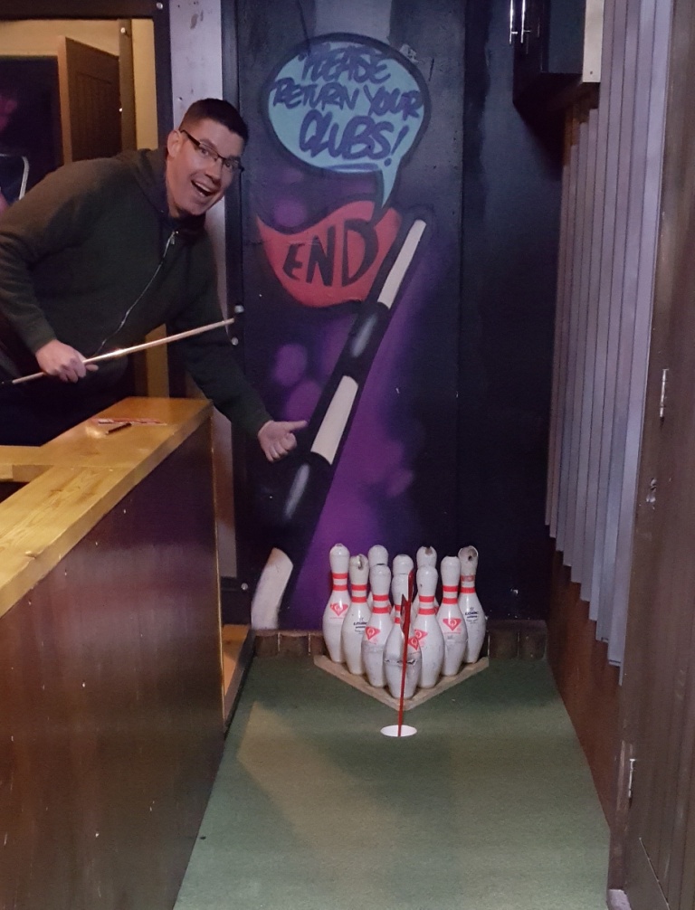 The Ham and Egger Files Mini Golf at Roxy Ball Room in Leeds