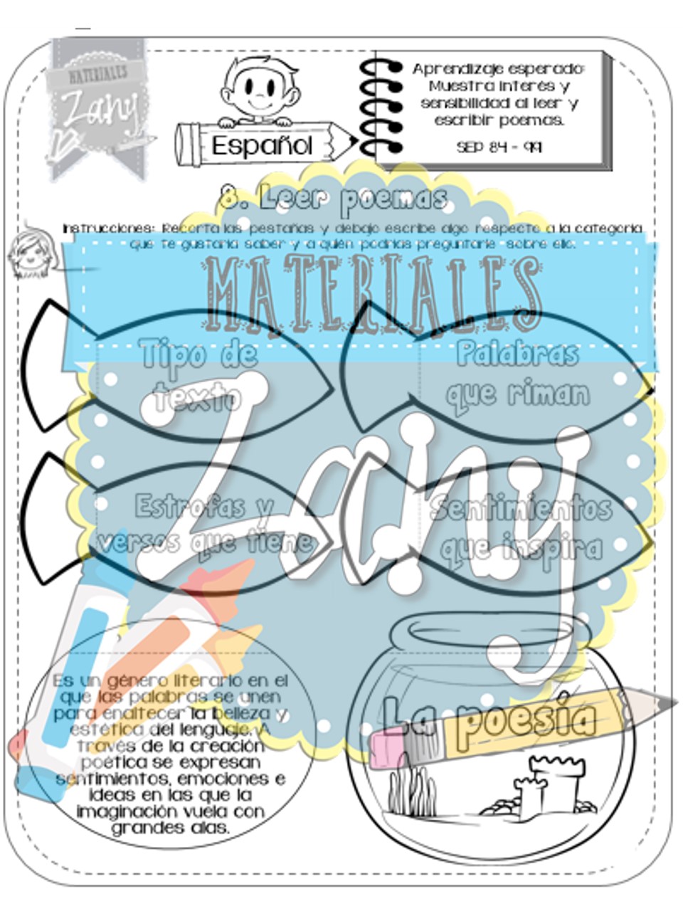 Materiales Zany Quinto Grado Bloque III Materiales Zany