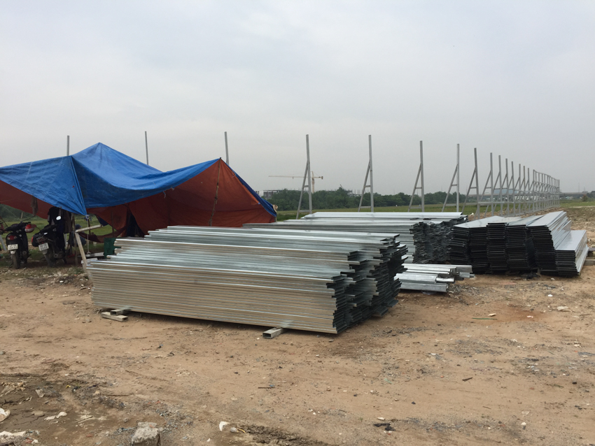 Tập kết vật liệu can ho gem riverside
